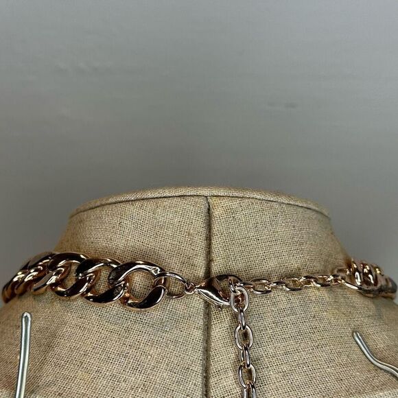 ZARA Rose Gold Cuban Link Chain Necklace 22" - Picture 3 of 3